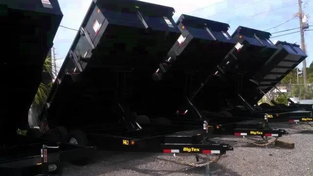 Black Bumper Pull 14ft Dump Trailer