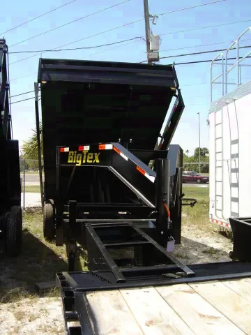 Gooseneck Dump Trailer 14ft Black w/Tarp System