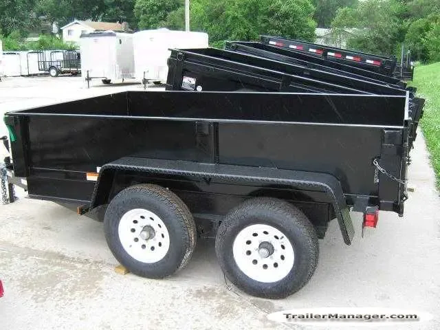 Dump Trailer 10ft Black Low Profile