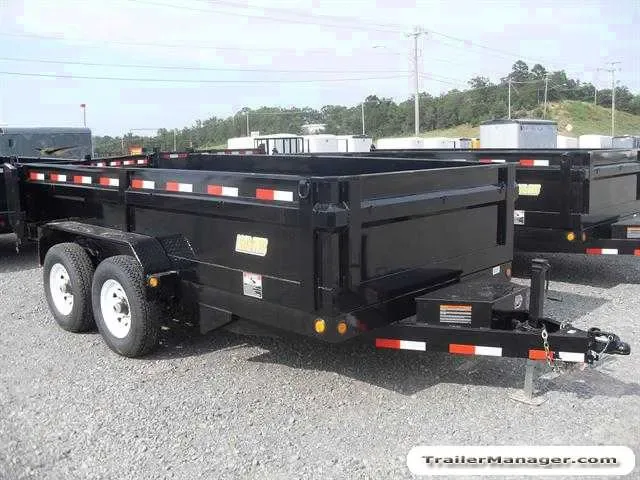 14ft Bumper Pull Black Dump Trailer