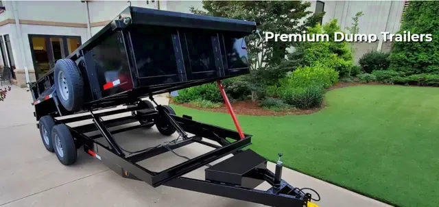 7x14 Black Dump Trailer by: Tuff Dump