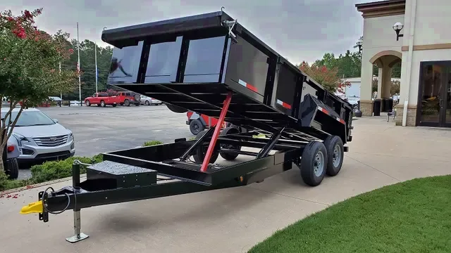 7x16 Tuff Dump Trailer Black
