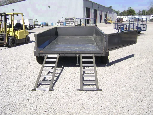 12 ft Charcoal Single Ram Dump Trailer