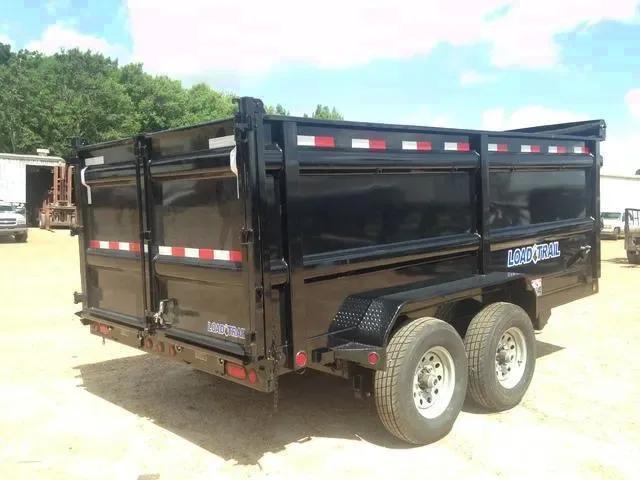 14ft Dump Trailer Black Steel Bumper Pull