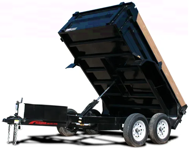 Black 14ft Bumper Pull Dump Trailer