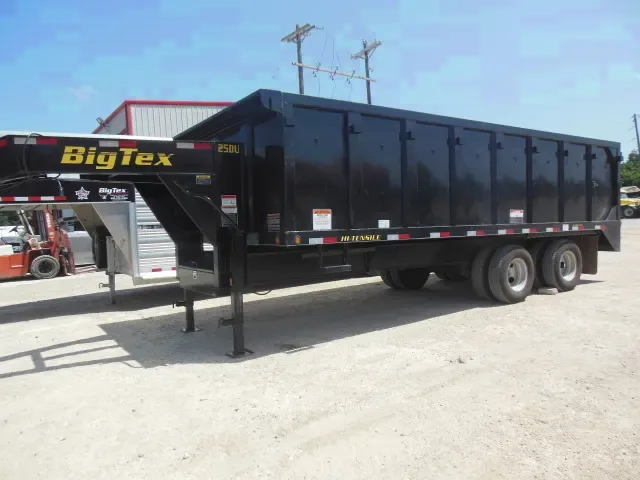Black Gooseneck Dump Trailer 20ft