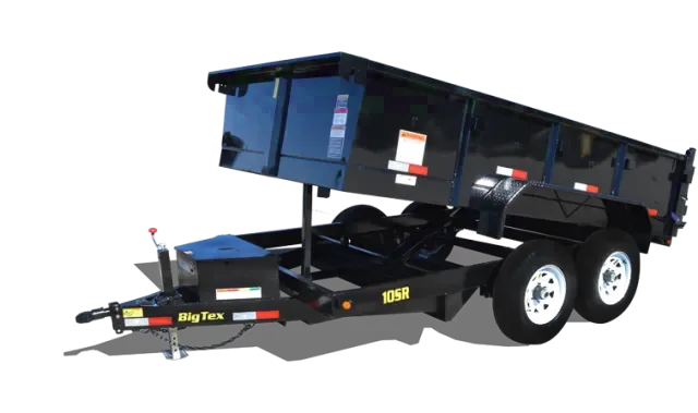 10ft Black Tandem 3500lb Axle Dump Trailer
