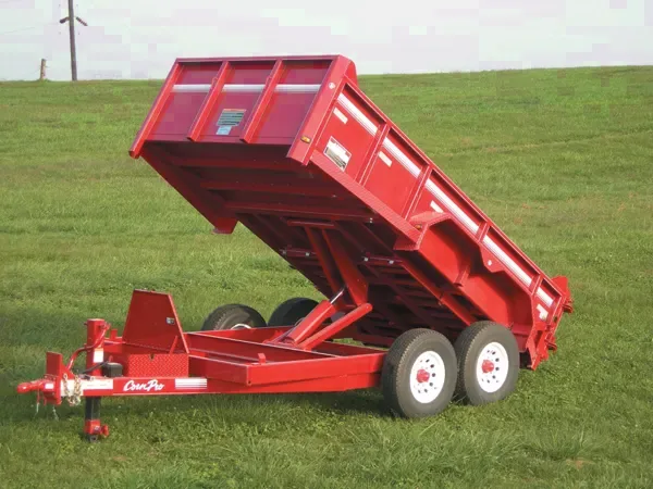 12ft Red Low Profile Dump Trailer