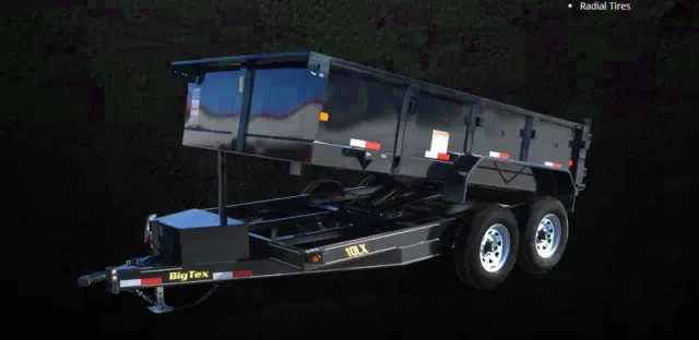 12FT Dump Trailer w/LED Lights