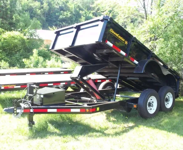 12ft  DUMP TRAILER W/COMBO BARN DOOR GATE
