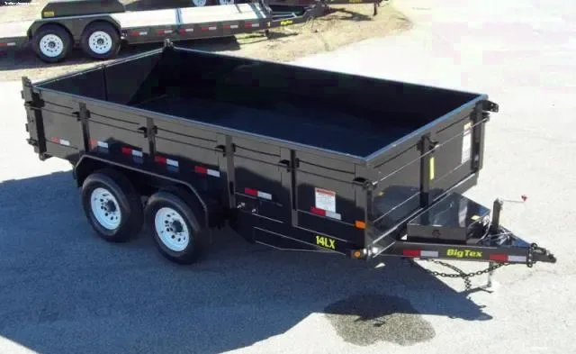 Low Profile Black TA 16 ft Dump Trailer