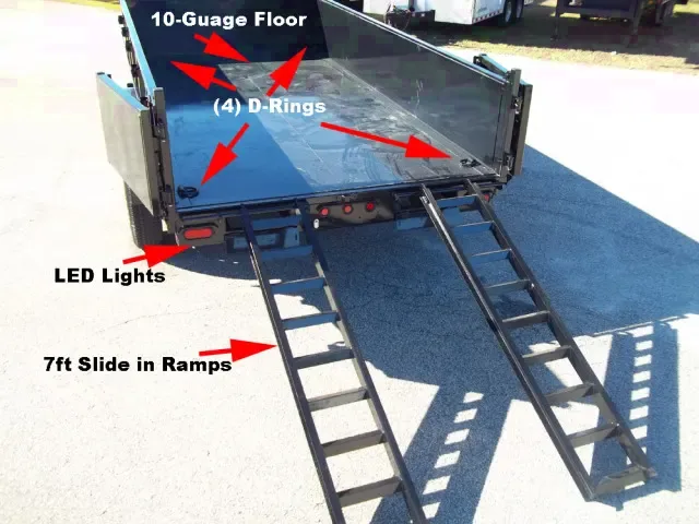 14ft Low Profile Black Dump Trailer