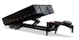 Gooseneck Black 20ft Dump Trailer