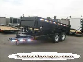 Dump Trailer 14ft Black Bumper Pull