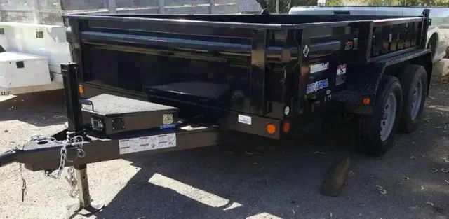Black Bumper Pull 10ft Dump Trailer