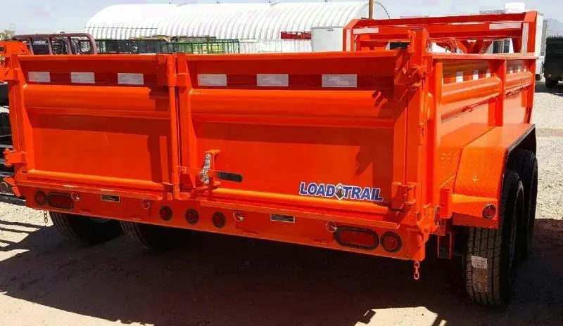 Orange 14ft Gooseneck Dump Trailer