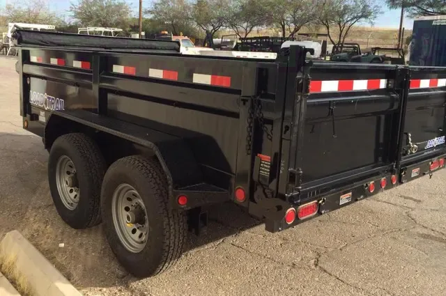 16ft Bumper Pull Black TA Dump Trailer
