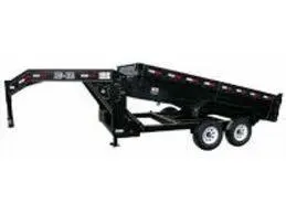 16ft Black Gooseneck Dump Trailer