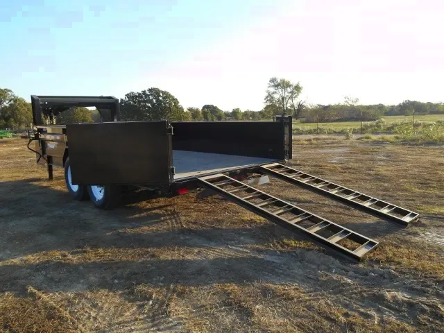 Gooseneck TA 16ft Black Dump Trailer