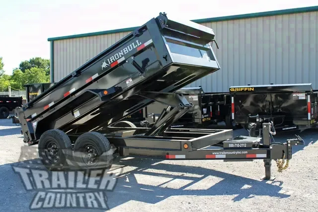 2026 New Model 6'x12' Tandem Axle, Bumper Pull, Scissor Hoist Hydraulic Dump Trailer, 7 GA. Floor and 3 Way Combo Spreader Gate.