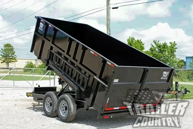 7' x 14'  Hydraulic Dump Trailer w/ 36" High Sides, Remote, Power Up & Down & MORE