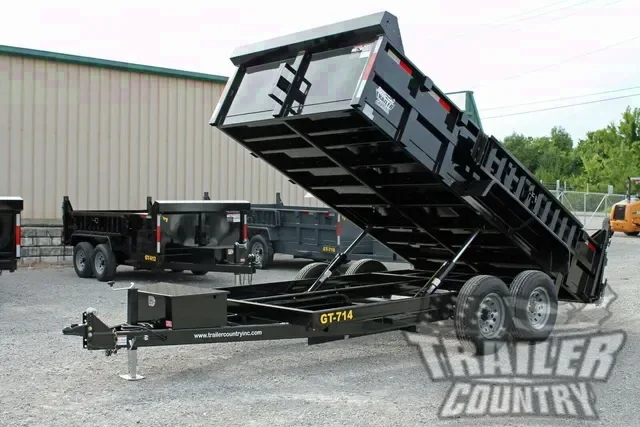 7' x 14' Bumper Pull Hydraulic Dump Trailer w/ 24" High Sides