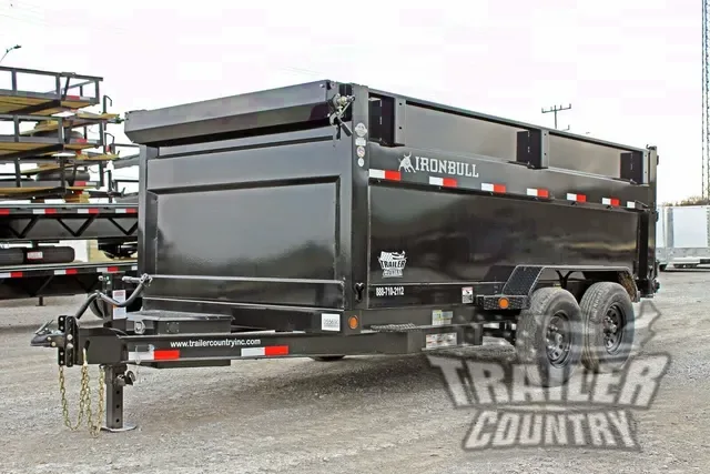 2026 New 7' x 16' Iron Bull Scissor Hoist Hydraulic Dump Trailer w/ 48" High Sides, Remote Power Up & Down, and MORE!