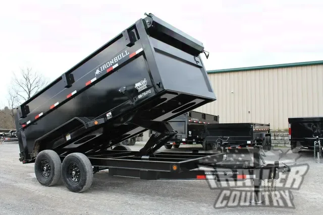 2026 New 7' x 16' Iron Bull Scissor Hoist Hydraulic Dump Trailer w/ 36" High Sides, Remote Power Up & Down, and MORE!