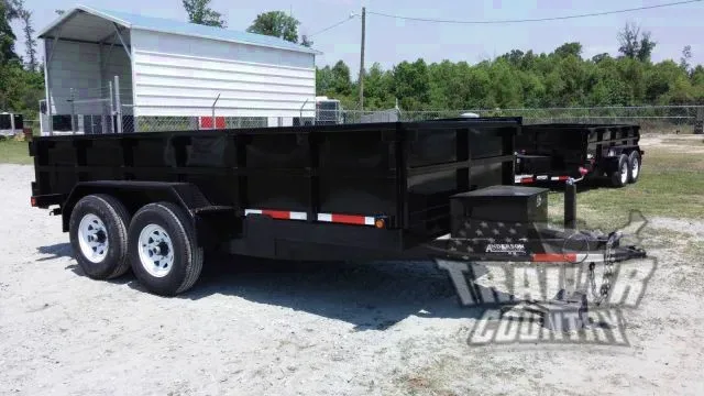 7 X 14 14,000# HYDRAULIC LOW PROFILE DUMP TRAILER