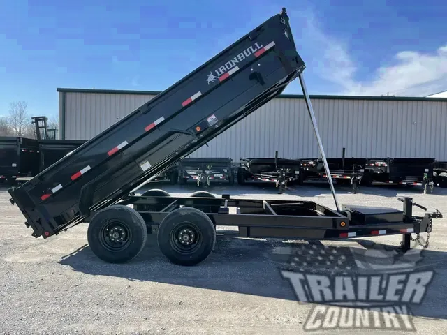 2026 New 7' x 16' Iron Bull 3-Stage Telescopic Hoist Hydraulic Dump Trailer w/ 24" High Sides