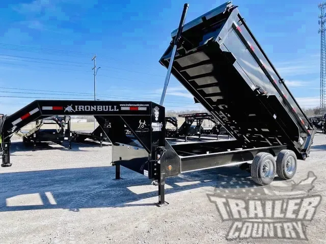 2026 NEW 7' x 16' Iron Bull 3 Stage Telescopic Hydraulic Hoist GN Dump Trlr w/ 36" High Sides
