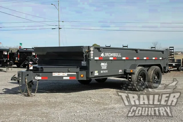 2026 New 7' x 16' Iron Bull Scissor Hoist Hydraulic Dump Trailer w/ 24" High Sides, Remote Power Up & Down, and MORE