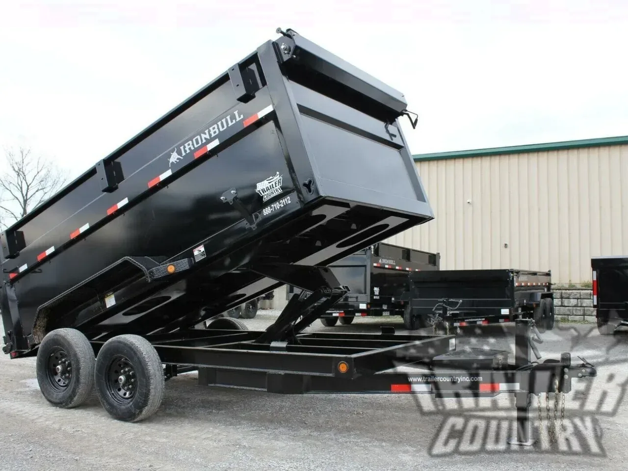2026 New 7' x 16' Iron Bull Scissor Hoist Hydraulic Dump Trailer w/ 36" High Sides, Remote Power Up & Down, and MORE!