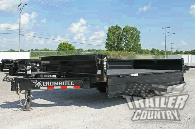 2026 NEW 8' x 16' Iron Bull Scissor Hoist Hydraulic Dump Trlr w/18" High DUAL DROP SIDES