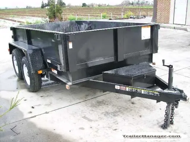 Black 10ft Single Ram BP Dump Trailer