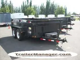 12 ft Single Ram Bumper Pull Dump Trailer