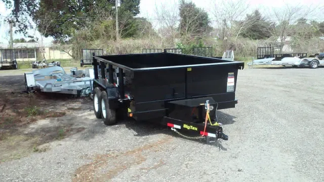 12ft Tandem 5200lb Axle Bumper Pull Dump Trailer