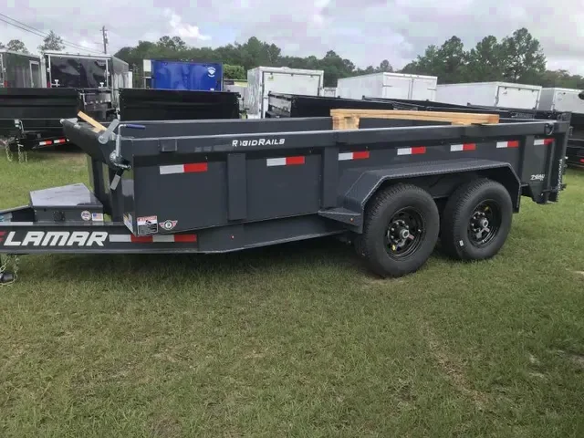 Black 14ft Low Profile Bumper Pull Dump