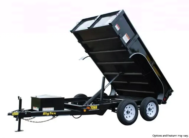 10ft Single Ram Dump-Two 3,500# Axles EZ Lube w/Elec. Brakes