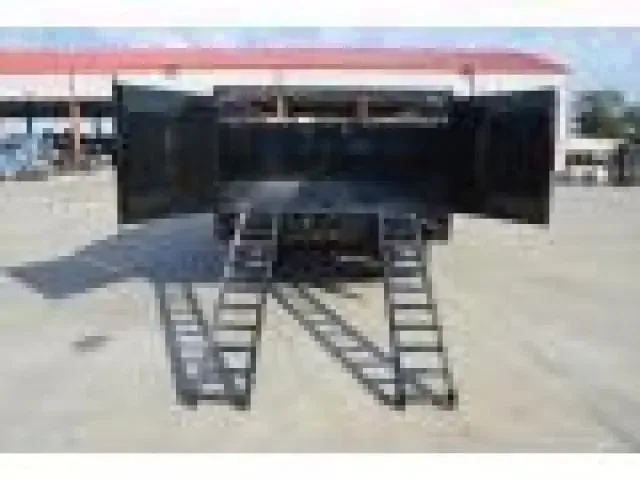 Black Tandem Dual 20ft Gooseneck Dump Trailer