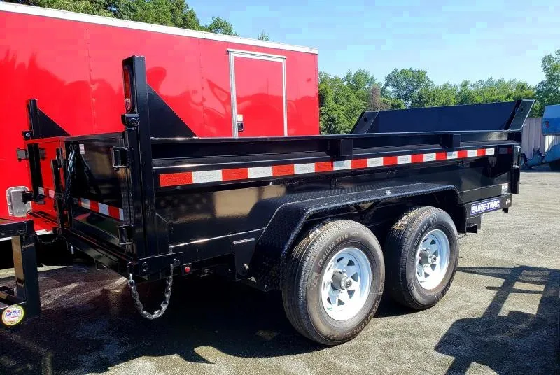 Black TA 12ft  Low Profile Dump Trailer