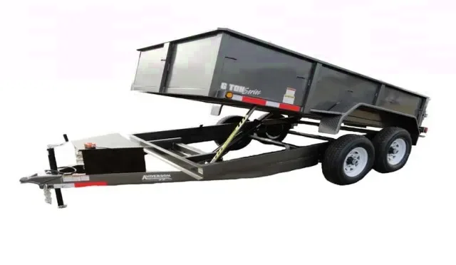 Charcoal 12ft  Low Profile Dump Trailer