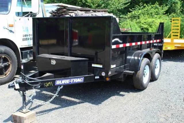 12ft Black Bumper Pull Low Profile Dump