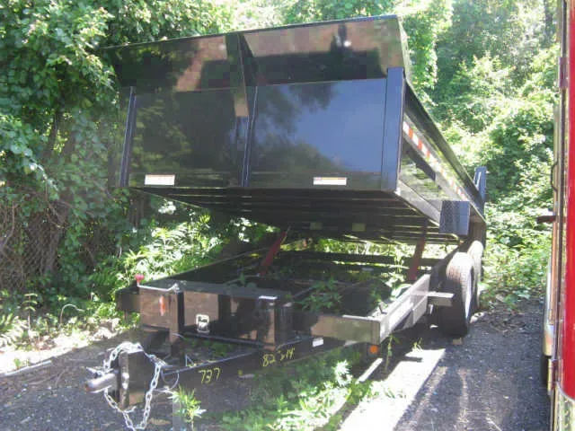 14ft Black Bumper Pull TA Dump Trailer