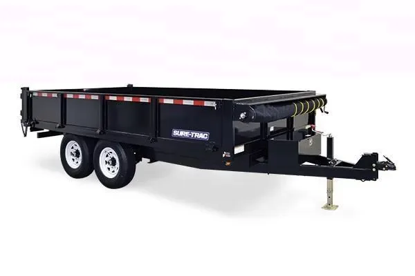 14ft Black Deckover Dump Trailer