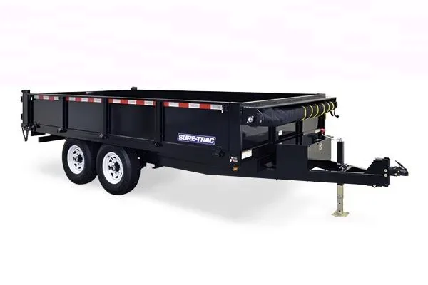 Black 14ft Deckover Dump Trailer
