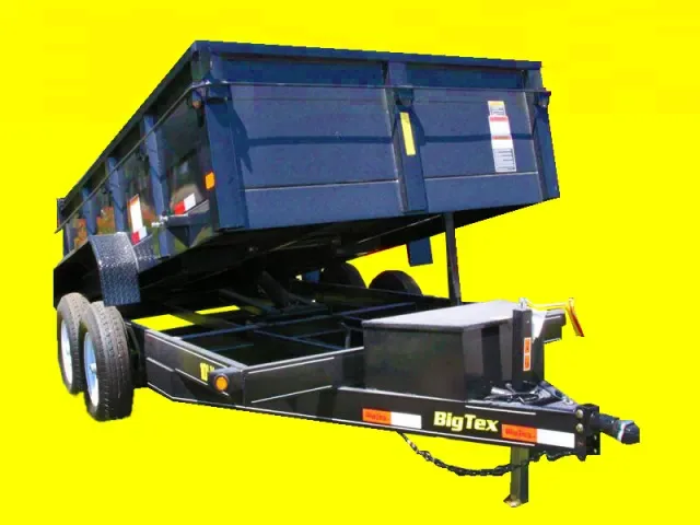 12ft Black Dump Trailer w/45 Degree Dump Angle