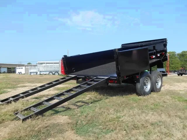 12ft Dump Trailer Black Bumper Pull