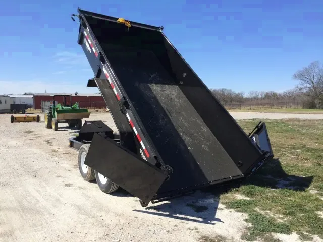 14ft Low Profile Bumper Pull Black Dump Trailer