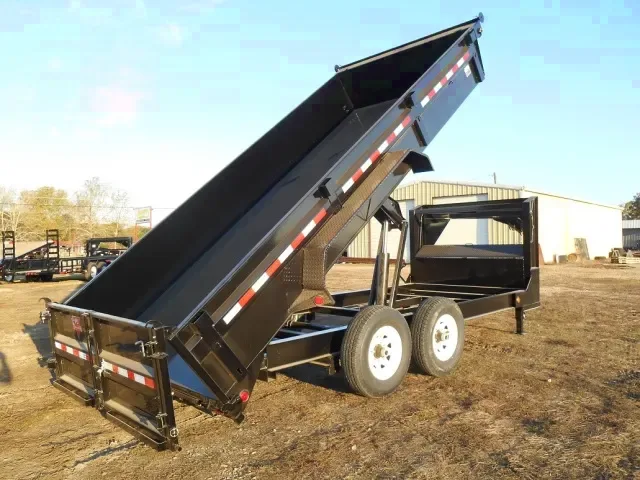 16ft Gooseneck Dump Trailer w/Slide In Ramps